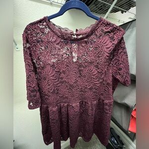 Torrid purple lace blouse